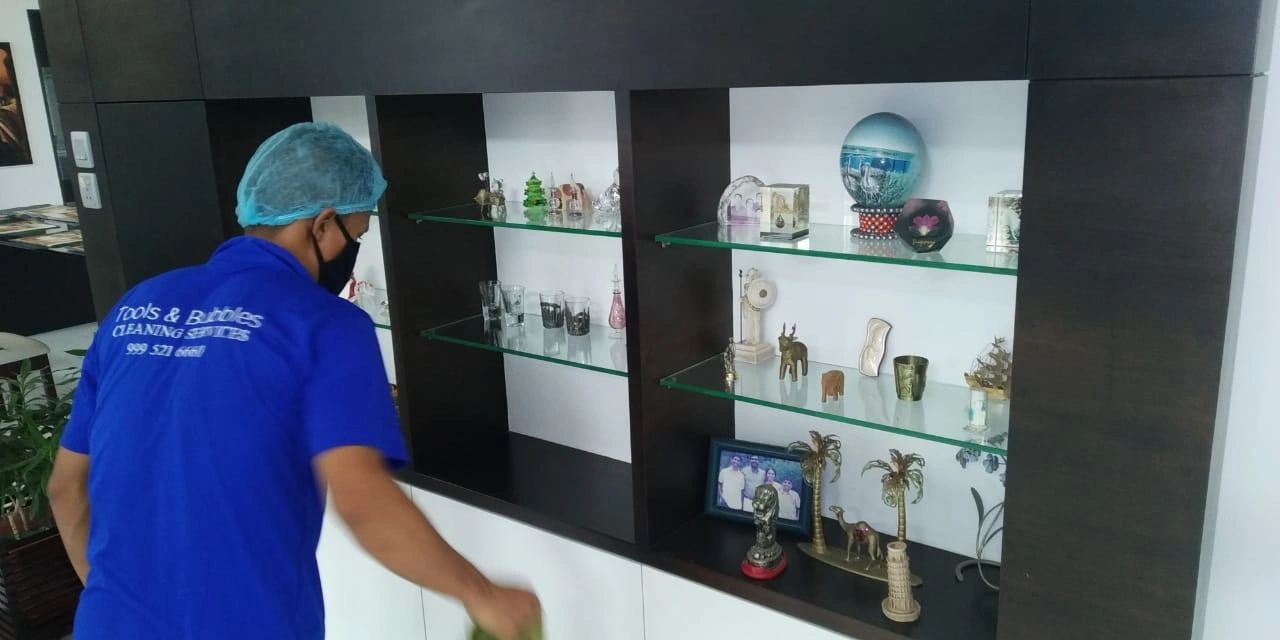 House and Office Cleaning Services Tools and Bubbles